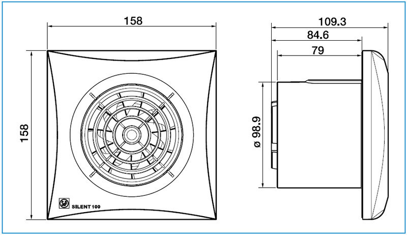 Вентилятор накладной Soler & Palau Silent 100 CZ Champagne