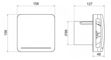 Накладной вентилятор Soler & Palau ECOAIR 100 TLC Ecowatt (Таймер)