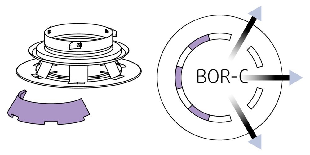 Приточный диффузор SystemAir BOR-C-100-SW для настенного и потолочного монтажа d 100мм