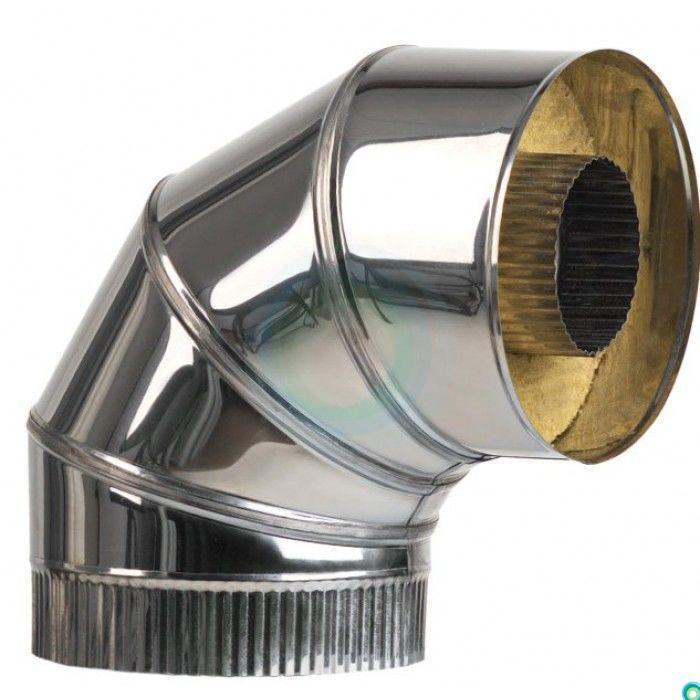 Сэндвич отвод 90° 120/200 (нерж 0,5 / нерж 0,5)