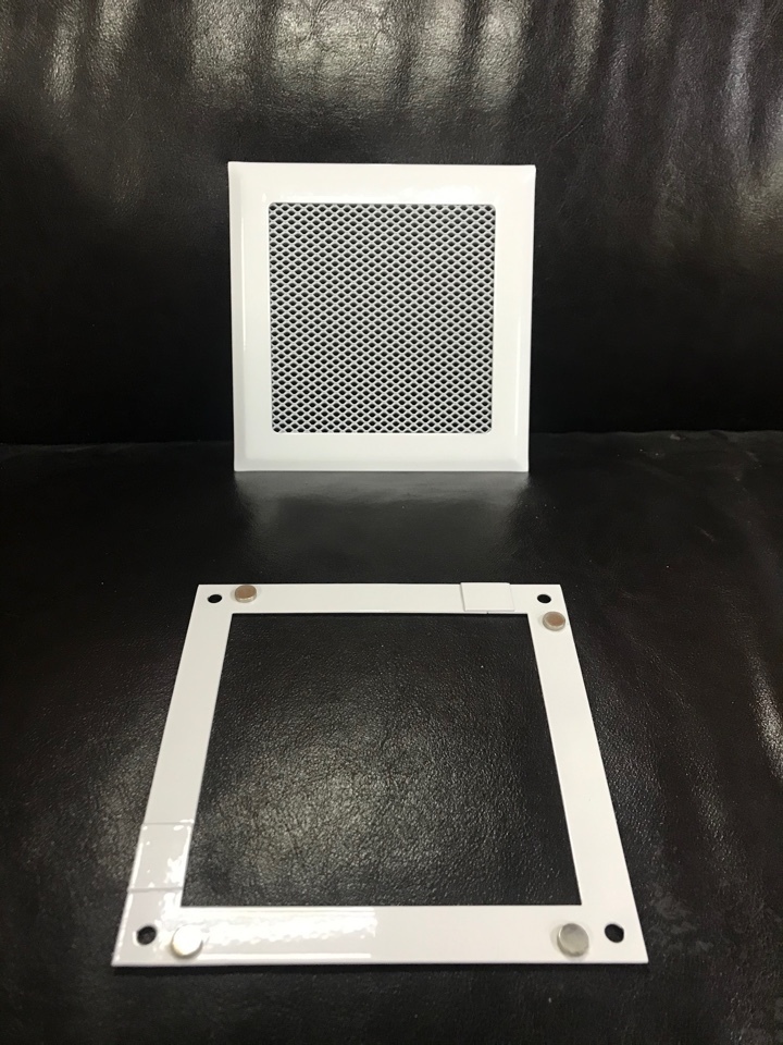 Решетка стальная на магнитах РП-100 сетка, белая