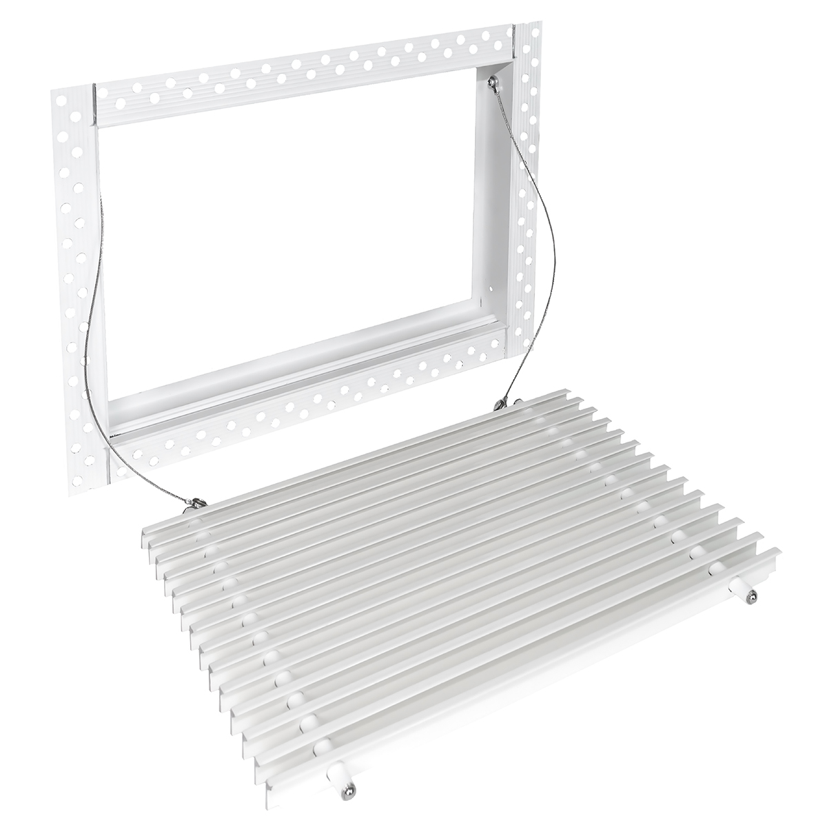 Дизайнерская съемная решетка для скрытого монтажа Brofer FUTURE-15 300x200 белая