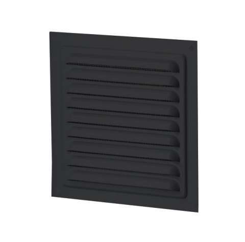 Решетка металлическая черная матовая ERA 2020МЭ ЧМ 200х200мм