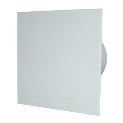 Вентилятор накладной сверхмощный MMotors JSC MMP-06 100/169 куб/ч ТН (Таймер, Датчик влажности) Стекло/Квадрат Белый Матовый