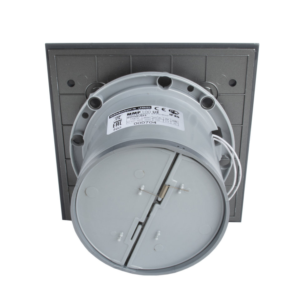 Вентилятор накладной MMotors JSC MMP-06 100/105 куб/ч Стекло/Квадрат Темно Серый с каплями
