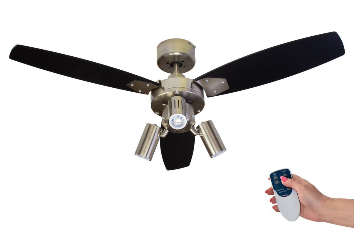 Потолочный люстра-вентилятор Dreamfan Jet Silver RC 105