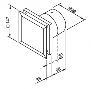 Вентилятор накладной Helios MiniVent M1/100 F (таймер, датчик влажности) d100