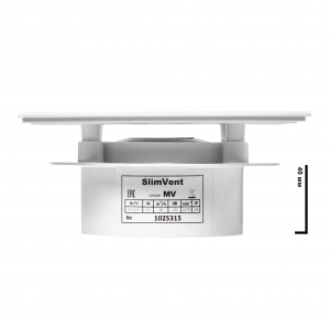 Вытяжной тонкий вентилятор SlimVent МV 100, пластик квадрат белый матовый