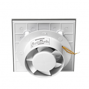 Вытяжной тонкий вентилятор SlimVent МV 100, стекло квадрат черный глянец